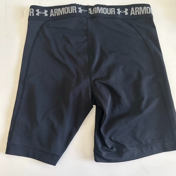 Under Armour Women Long Compression Shorts Black - Picture 2 of 4